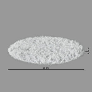 Covor pentru copii Atmosphera Blană, Alb, 90 cm