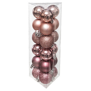 Коледни топки atmosphera Colorama de Noël, Рециклиран полистирен, 3 cm, Розови, 18 бр.