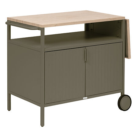 Trolley Ironia extendable steel wood effect and laurel