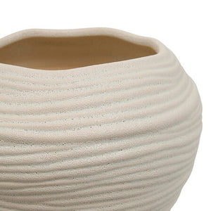 Vază Atmosphere Prudi, ceramică, albă, 20 cm