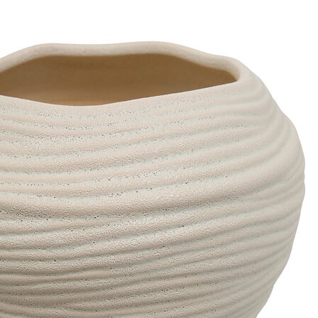 Vază Atmosphere Prudi, ceramică, albă, 20 cm
