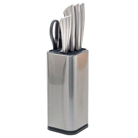 Блок за ножове 5five Silver Precision, Неръждаема стомана, 5 ножа и ножица