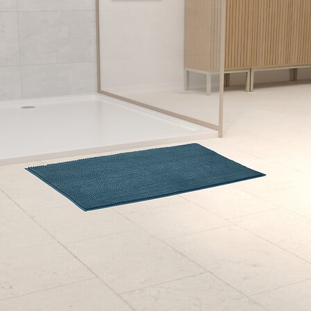 Мини килимче за баня 5five Colors, Шенил, 50 x 80 cm, Синьо