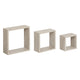 Стенни рафтове 5five Fixy, Комплект 3 броя, MDF, Сиво дъбово, 25 cm