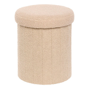 Pouf cu atmosfera de depozitare Jaiko, Boucle, Bej, 32 cm