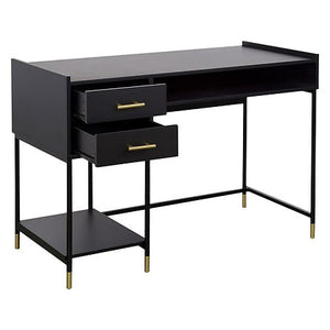 Birou Atmosphera Tedy, 2 sertare, MDF, Negru