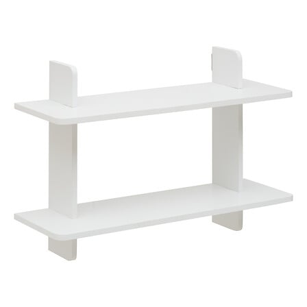Стенен рафт 2 нива Five Fixy, MDF, Бял, 60 cm