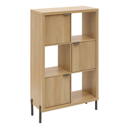 Етажерка с 6 отделения и 3 врати 5five Alvo, MDF, 116.5 cm, Бежова