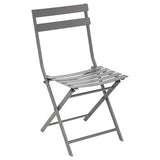 Greensboro folding chair pewter