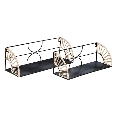 Raft de perete Atmosphera Mileva, Metal, 2 bucăți