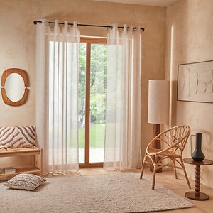 Fred sheer curtains 140 x 240 cm linen-coloured
