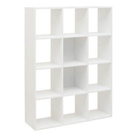 Етажерка с 12 отделения 5five Mix'n Modul, MDF, Бяла, 102x135.5 cm