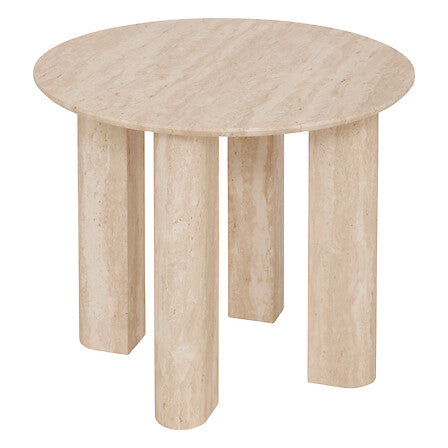 Masă de cafea Atmosphera Anaya, MDF, Travertin, Ø50.5 cm