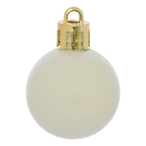 Коледни топки atmosphera Colorama de Noel, Полистирен, Екрю, Комплект 18 бр., Ø3 cm