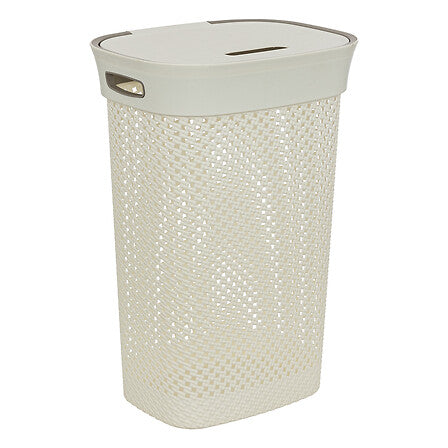 Кош за пране 5five, Полипропилен, 60L, Бял