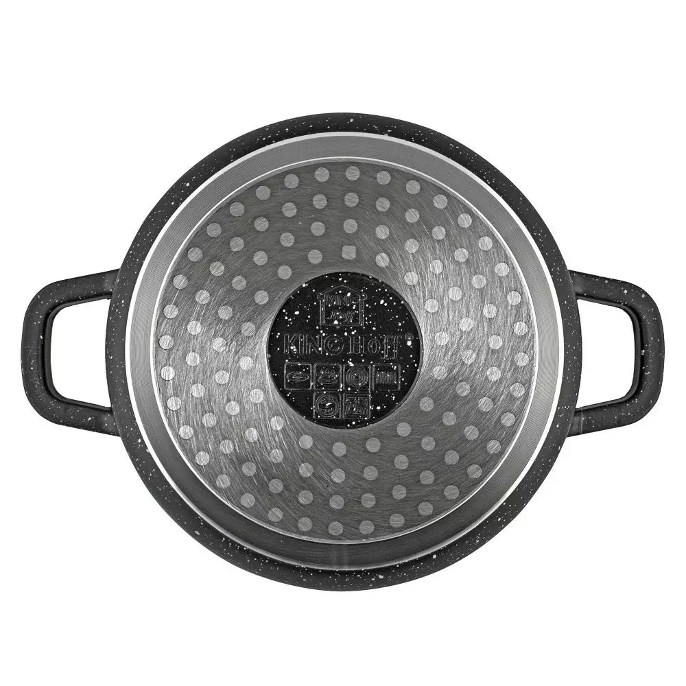Алуминиева тенджера Kinghoff 1592, Мраморно покритие, 1.3L, 16 cm