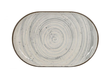 Farfurie ovală LA MEDITERRANEA Vortex, 20x13 cm, porțelan