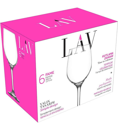 Set pahare pentru apă/vin LAV Fame, 395 ml, 6 buc.
