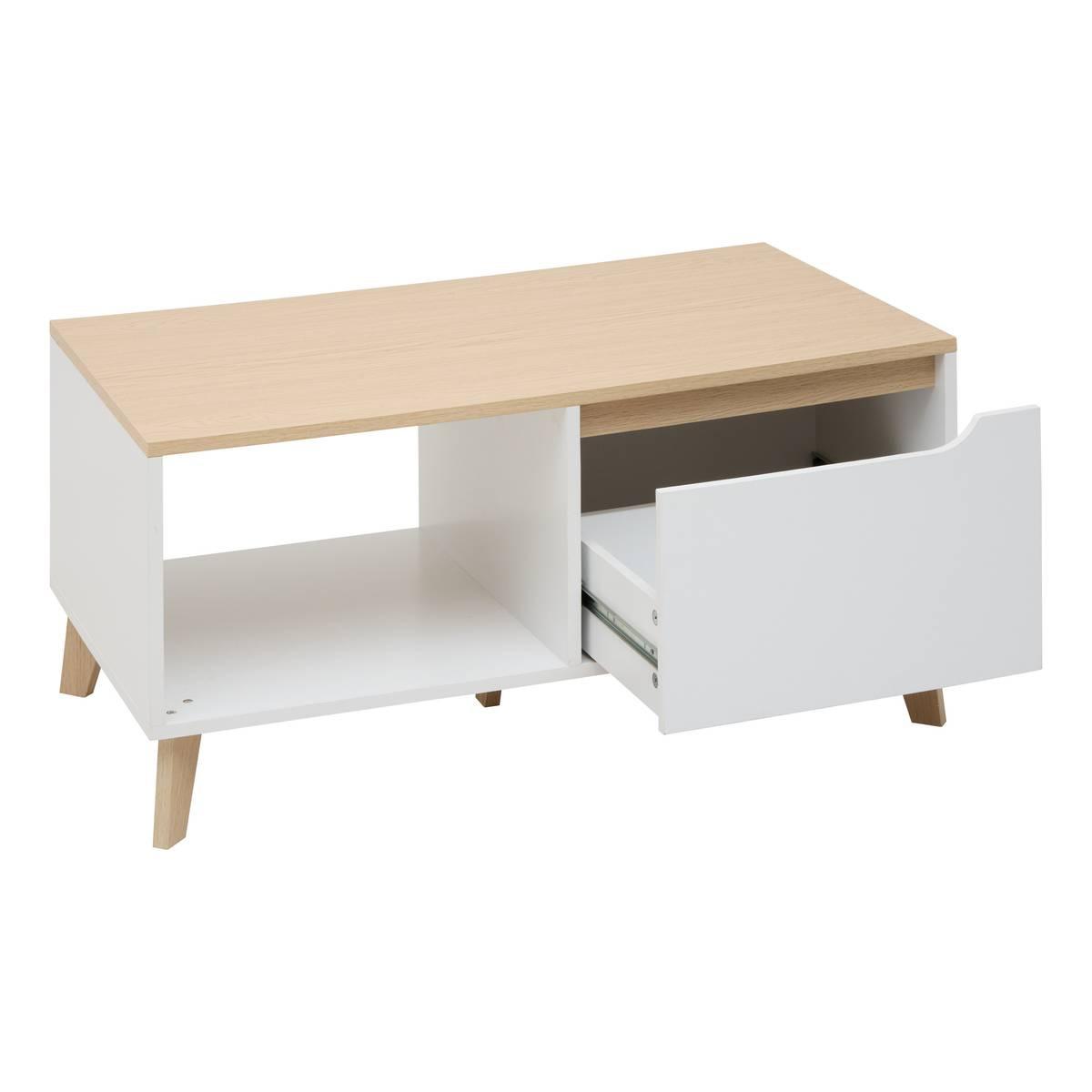 Кафе маса 5five Luma, MDF, Бяла, 90 cm — изглед 5