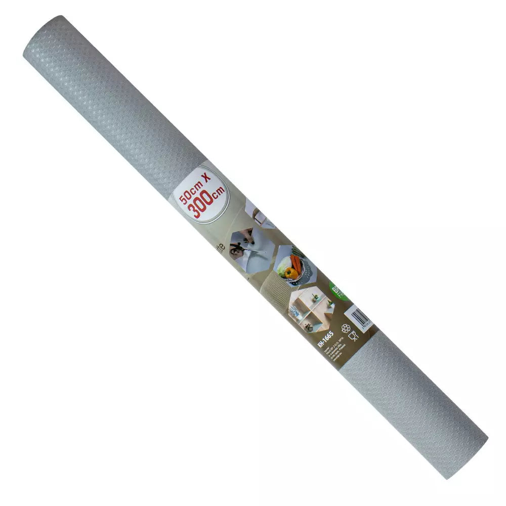 KingHoff 1665 Covoraș antiderapant, Pentru sertare, 50 x 300 cm, PET, Gri
