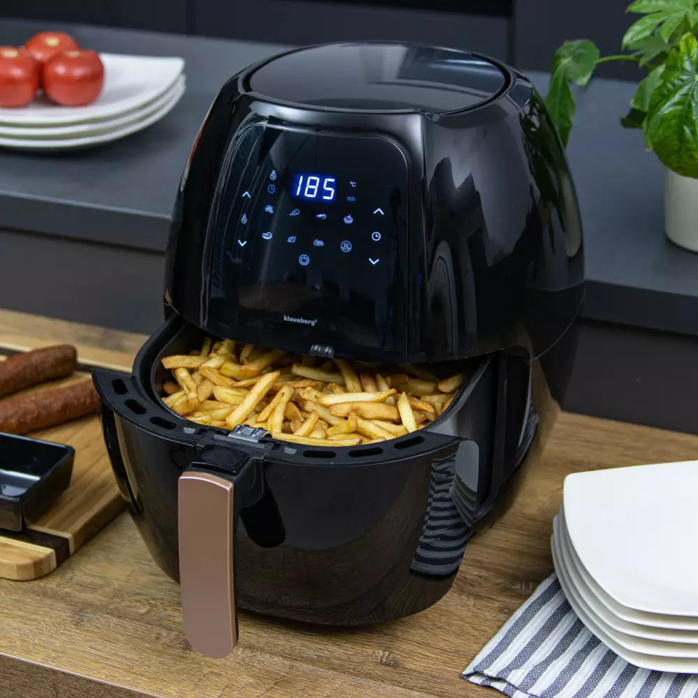 Friteuză cu aer cald Klausberg 7572, 7,7L, Negru