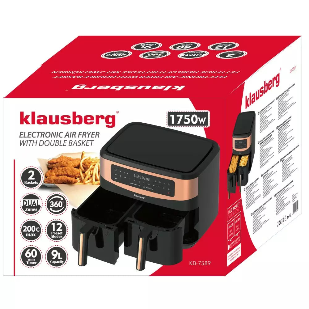 Friteuză cu aer cald Klausberg 7589, 9L