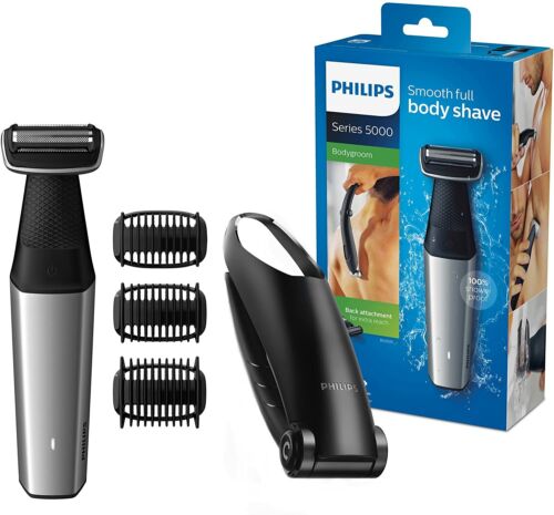 Aparat de tuns corporal Philips BG5020/15, Durată de viață a bateriei de până la 60 de minute, Încărcare 1 oră, Accesoriu pentru spate