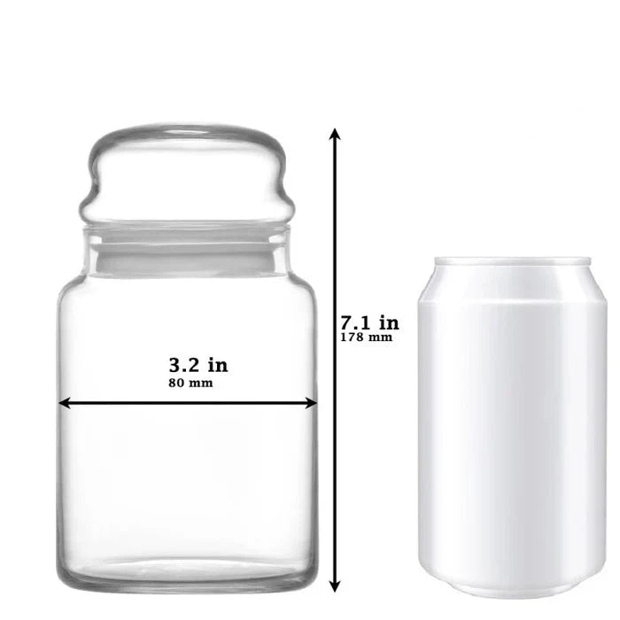 Borcan de sticlă cu capac pentru depozitare LAV Sera, 890 ml, 2 buc.