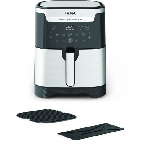 Уред за здравословно готвене с горещ въздух Tefal Easy Fry XXL Flexcook EY801D15, 6.5 L, 1400 W, Черен/Сребрист