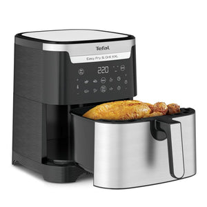 Уред за здравословно готвене с горещ въздух Tefal Easy Fry XXL Flexcook EY801D15, 6.5 L, 1400 W, Черен/Сребрист