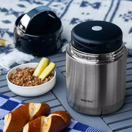 Термос KingHoff 4375, Двойни стени, Инокс, 800 ml