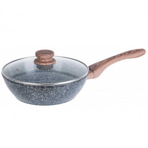 Tigaie wok Kinghoff 1584, 28 cm, inducție, strat triplu de granit, gri