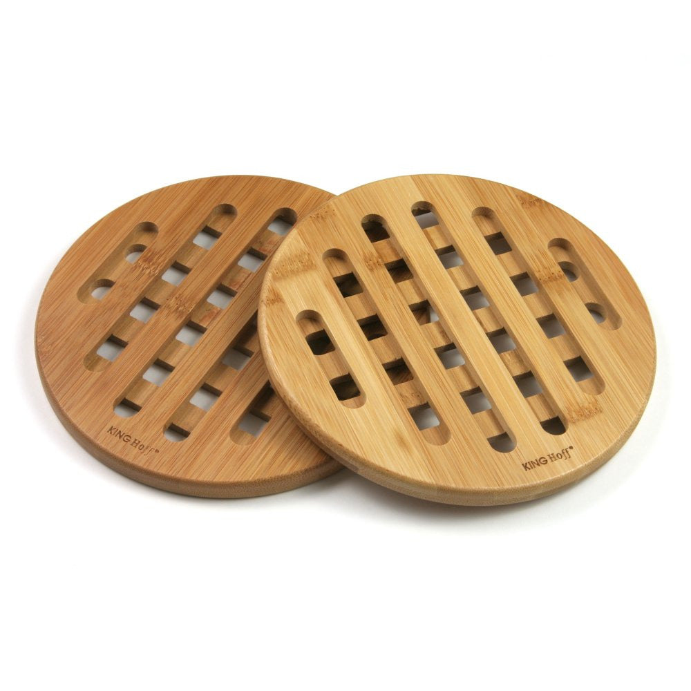 Set suporturi pentru vase KingHoff 1215, bambus