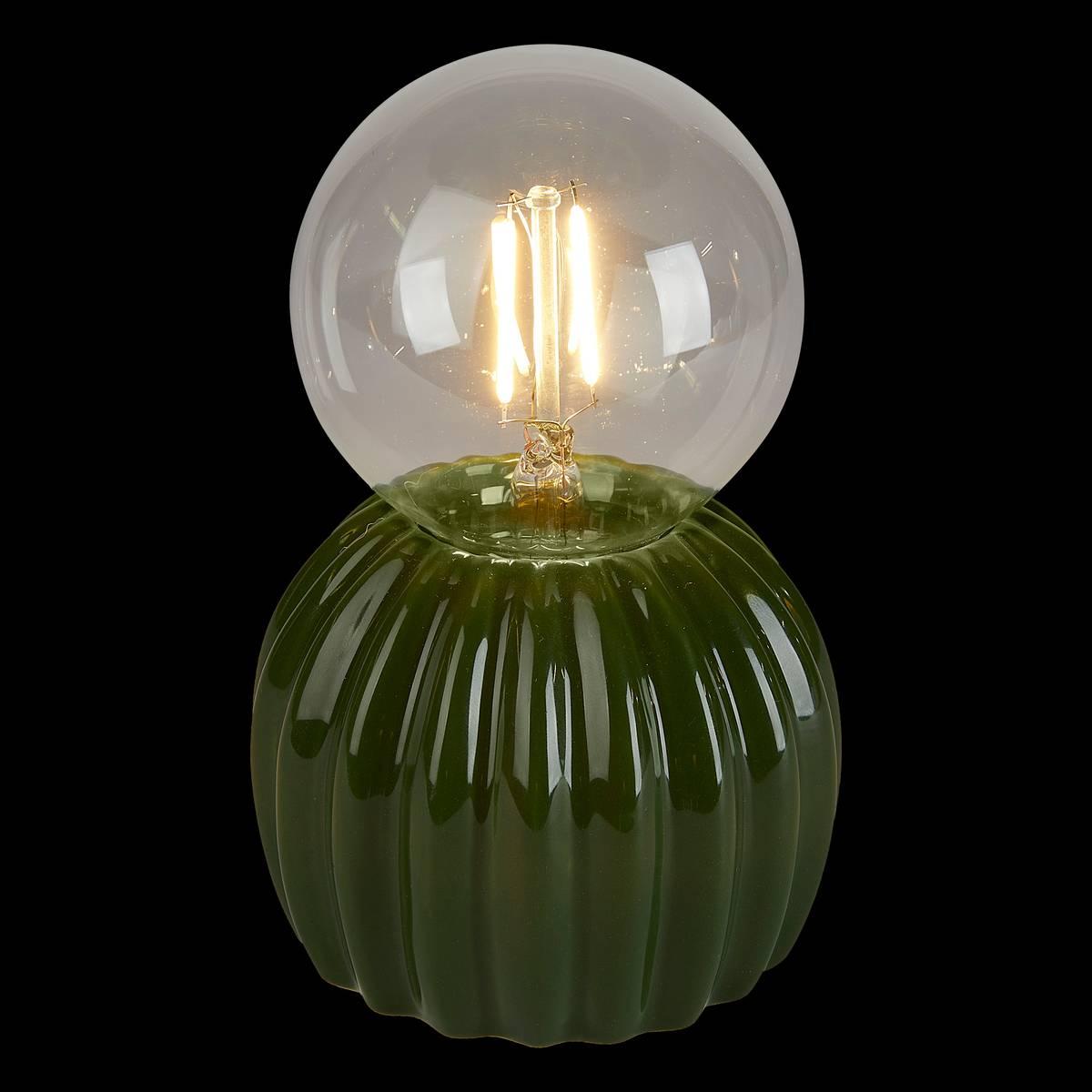 Настолна LED лампа atmosphera Cactos, Доломит, Зелена, 15 cm